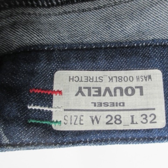 Diesel Louvely Jeans 28L 32W Women Stretch Blue - Picture 7 of 9